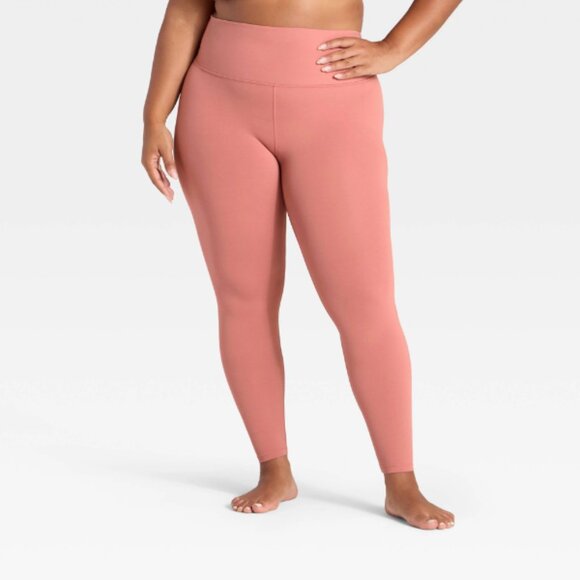 All In Motion Everyday Soft High Rise Leggings XS Brown Taupe Moisture Wicking - Picture 3 of 3